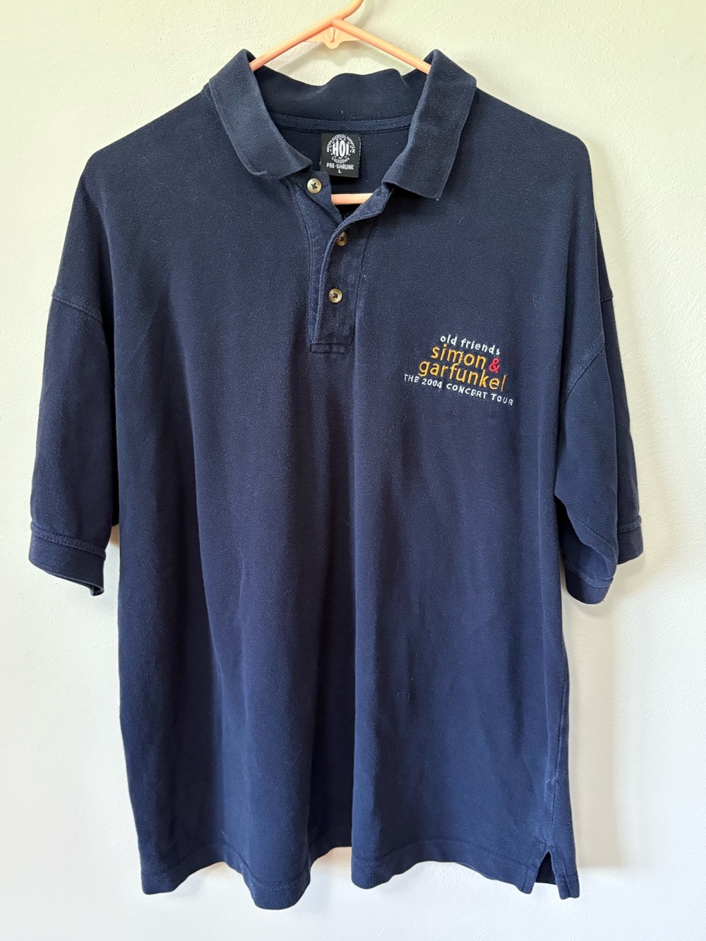 Vintage Simon and Garfunkel 2004 Concert Old Friends Polo L